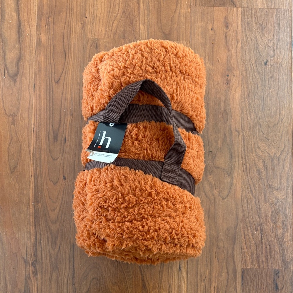 Cozy Orange Throw Blanket